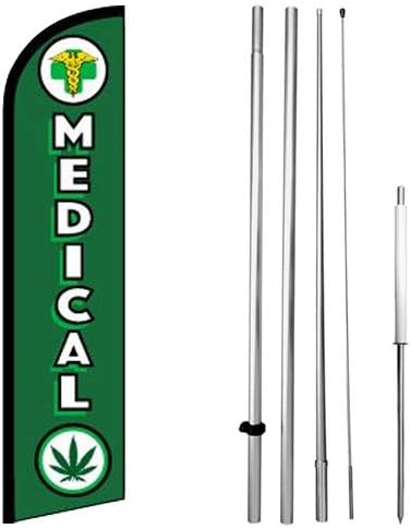 Medical - Windless Swooper Flag Kit Feather Banner Sign - gf-h