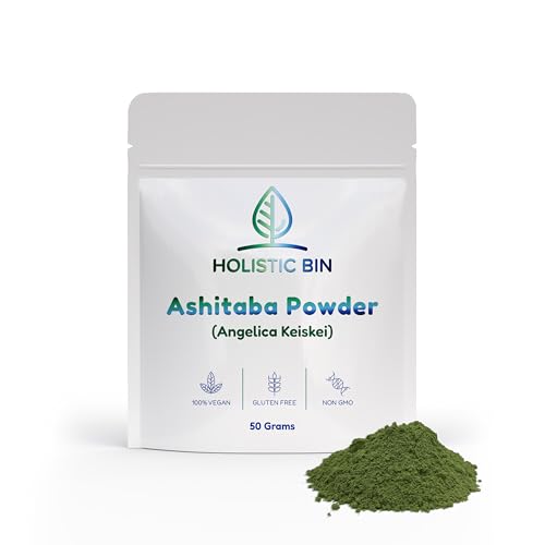 Holistic Bin Ashitaba Powder Organic Angelica Keiskei Leaf | Phyto-Dense Chalcone Superfood for Smoothies Soups & Tea | Finely Milled Fresh Leafy Green Herb Powder | Premium Japanese Superfood | 50 g