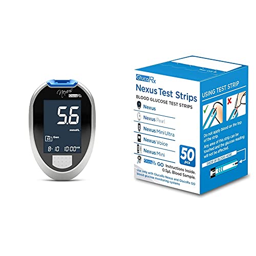 GlucoRx Nexus Blood Glucose Monitoring System Kit (Eligible for VAT Relief in The UK) & Nexus