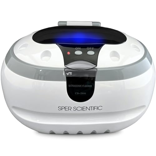 Image of Sper Scientific 100005 Ultrasonic Cleaner, Stainless Steel Cleaner for Jewelry, Retainer, Sterling Silver, Ultrasonic Jewelry Cleaner, 20 oz Capacity - 2 Pack