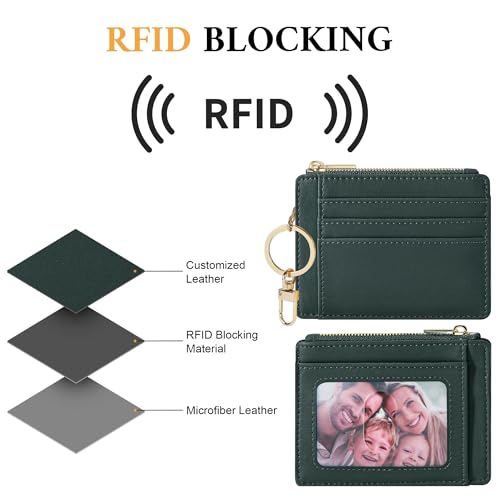 Image of Sodsay Card Case Slim Front Pocket Wallet for Women Credit Card Holder with Keychain | Slim, Front Pocket, Credit Card Holder, with Keychain