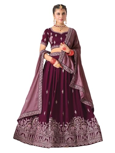 Image of Embroidery Designer Lehenga Choli Set For Women Party| latest Bridal Stylish Design Wedding Lehenga Choli For Women (Free Size)