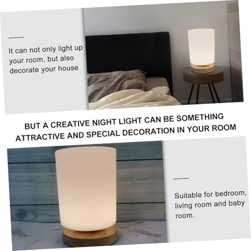 Lámpara de mesa LED cilíndrica con carga USB y luz cálida miniatura 6