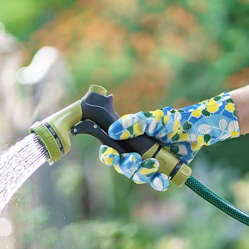 Freeote GARDEN GOLVES MEDIUM SIZE Garden Gloves For Women, 3 Pairs Gardening Gloves With Breathable Nitrile Coated thumb #5