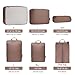 Bagail Ultralight 3 Compression Packing Cubes 3 Packing Organizers With 1 Shoe Bag-Brown,7 Set