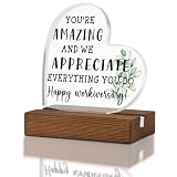 Workiversary Heart-Shaped Acrylic Sign