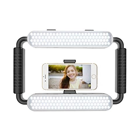 GVM Great Video Maker LED Ring Light 5600K Selfie Light, Smartphone Video Rig & Phone Video Stabilizer for Camera, Smartphone, Makeup, YouTube Setup, Self-Portrait Shooting with Bluetooth Cover
