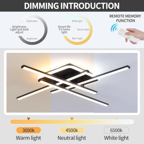 Plafonnier protection des yeux à intensité variable 42W pour la maison