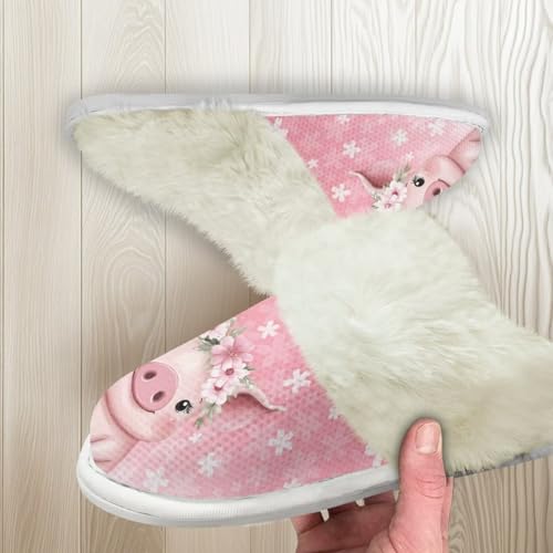 Cozy Slippers for Women Indoor House Shoes with Anti-Skid Sole and Fuzzy Collar Warm Slippers 5