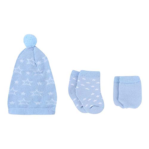 Kit Touca, Luva e Meia - Azul Estrelado - Centopé