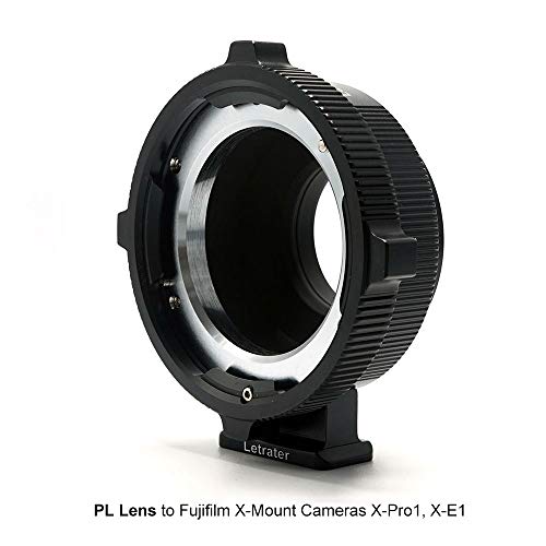 Letrater PL-FX cine Lens Adapter Converter to Fujifilm X-Mount Cameras X-Pro1, X-E1, Matte Black, 2.13*1.71*1.35inch - Image 2
