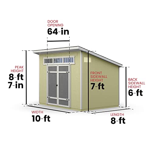 Handy Home Products 19641-6 Olympia 10X7.5 Wood Storage Shed thumb #3