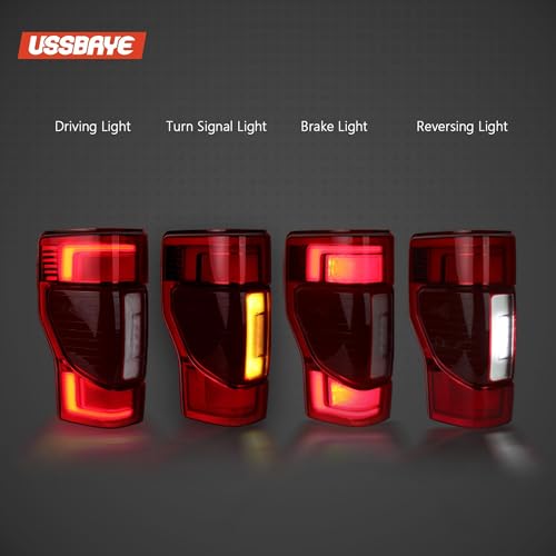 Image of LED Tail Lights For 2020-2022 Ford Super Duty F250 /F350 /F450 Left | LARIAT /King Ranch /Platinum /Limited Driver Side taillights Assembly OE Replace LC3Z13405E FO2800282 (Blindsport Bracket )