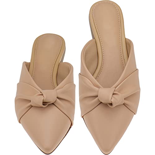 Mule Lumiss Feminino Sapatilha Rasteirinha Sandalia (36, Sintético nude)