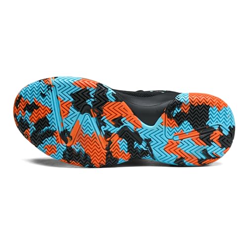 Image of SANEARDE Mens Basketball Shoes High Top Breathable Non Slip Outdoor Sneakers Cushioning Workout Shoes for Fitness