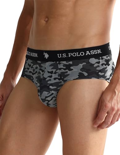 Image of U.S. Polo ASSN. Mens OEB09 Elasticized Waist Underwear Briefs - Pack of 2
