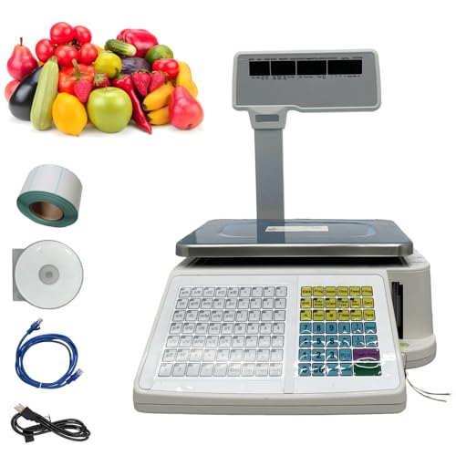 Báscula computarizada con impresora térmica 66LB/30KG miniatura 1