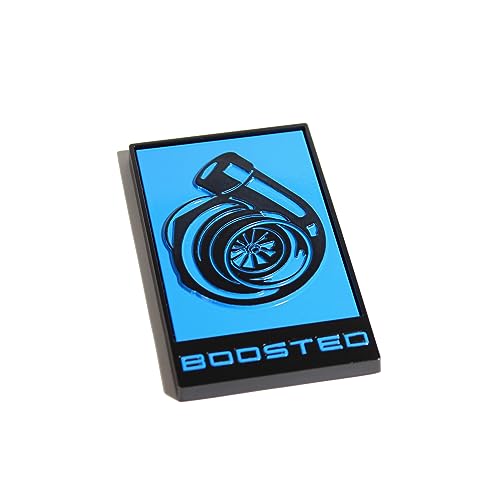 Image of GT350 Style Boosted Badge (White) (Grabber Blue)