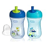 Chicco First Straw Trainer Sippy Cup 9oz 9m+ (2pk) - Teal/Blue