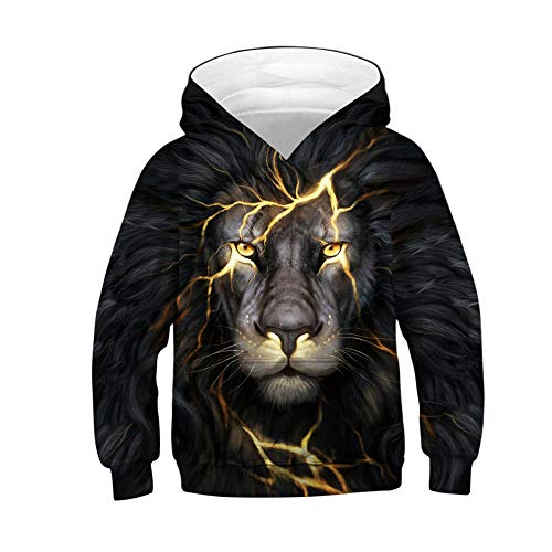 Sweatshirt garçons et filles 3D loup : idéal pour le collège
