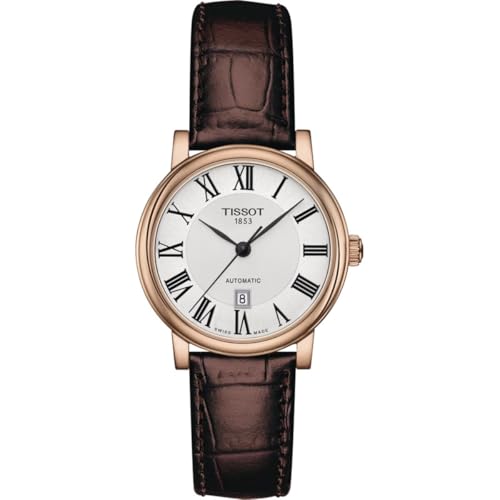 Tissot Reloj Analógico Suizo Automático Para Mujer Con Correa De Piel T1222073603300 Tissot Reloj Analógico Suizo Automático Para Mujer Con Correa De Piel T1222073603300
