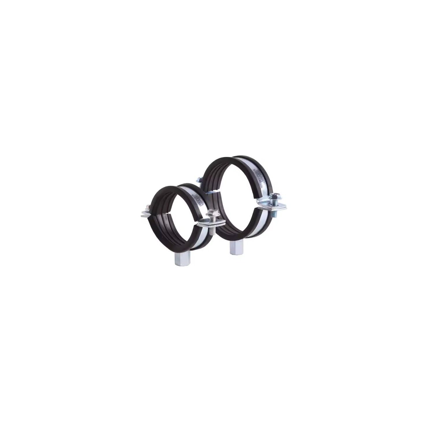 20-112mm Schraubrohrschelle verzinkt mit Gummieinlage Zweischraubenschelle 26-30 mm 100 Stück