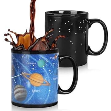 AOOTE Tazza Magica da Caffè in Ceramica, Tazza Cambia Colore 12oz, Tazza da Caffè in Ceramica Cambia Colore, Cambia Colore, Regalo per Uomini e Donne Amici Fan di Magico Stregoni