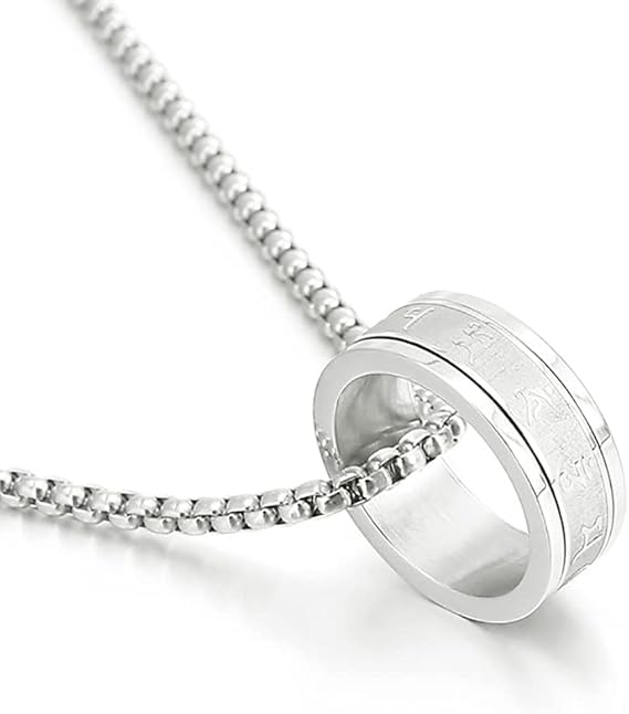 Amazon Ticfrog ネックレス メンズ スティック ペンダント 316l サージカルステンレス 金属アレルギー対応 アクセサリー シンプル リング付きネックレス シルバー ネックレス 通販