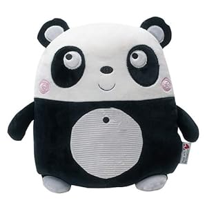 InnoGIO GIOplush Panda pluche kussen panda wit en zwart 32 cm voor kinderen, zacht en veilig materiaal, geschikt voor…