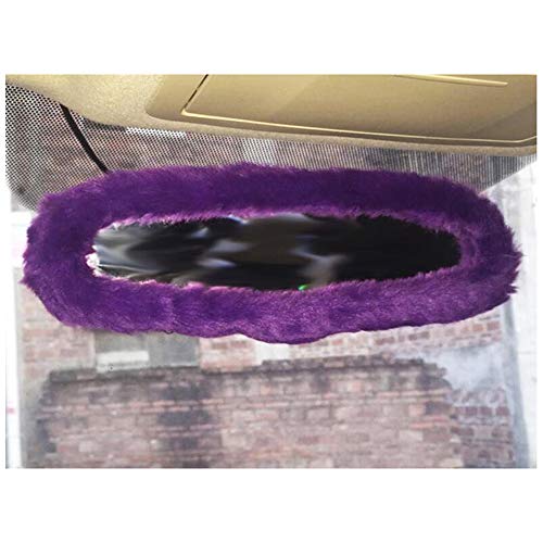 Siyibb Wool Car Rear View Mirror Cover - Purple