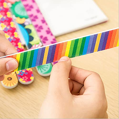 Zhou-YuXiang 1pc Mode farbige doppelseitige Nagelfeile Reparatur Schleifen Regenbogen BAU Streifen Nagel Vertrag Farbe… – Bild 8