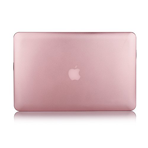 Ruban Case Compatible With Macbook Air 13 Inch (Models: A1369 & A1466, Older Version 2010-2017 Release), Slim Snap On Hard Shell Protective Cover And Keyboard Cover, Rose Gold #TOP2