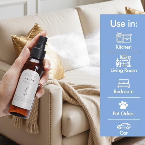 Image of Linen Room Spray, Home Fragrance Concentrated Room Spray, Long Lasting Air Fresheners for Home, Room Air Freshener Spray, Odor Eliminator, 8.12 fl oz
