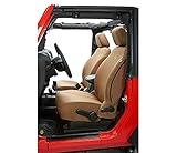 Bestop 2929004 Tan Front Seat Covers - Jeep 2018- Current Wrangler 4-Door; Fit...
