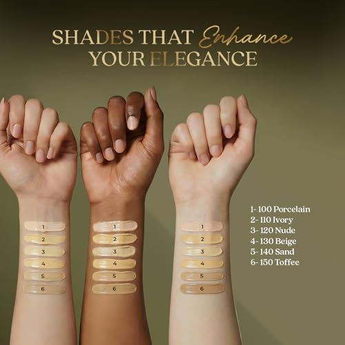 Image of Just Herbs Luxe Radiant Silk Skin Tint | Luxury Makeup | Ayurvedic Skin-Loving Formula | Dewy Finish | Glow Boosting & Hydrating (100 PORCELAIN)