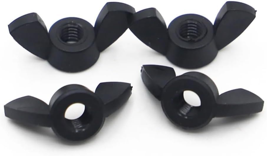 Wing nut, Wing Nuts Black Plastic Nylon Nut Wingnut(M5 5pcs)