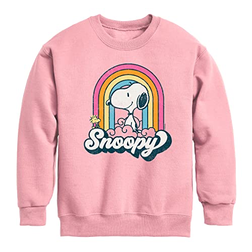 HYBRID APPAREL - Peanuts - Snoopy Rainbow Clouds - Toddler And Youth Crewneck Fleece Sweatshirt