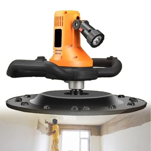 SXYKXYDL Lijadora de Pared Eléctrica Máquina Pulidora de Paredes Multifunción Alisadora de Paredes Llana de Hormigón de Velocidad Variable 80-200 RPM con Varilla Mezcladora y Papeles de Lija