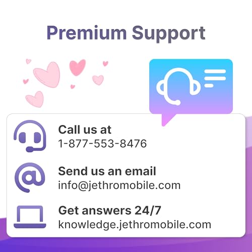 Jethro Mobile eSIM – 1 Month Prepaid Plan for iPhone & Android | Unlimited Talk & Text + International Calling | Fast Activation & Nationwide Coverage | No SIM Card Needed