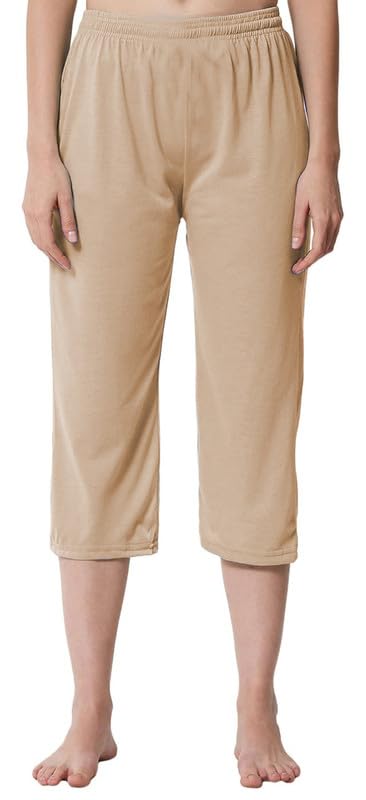 Image of THE BLAZZE Summer Capris for Women Summer Women's Wide Leg Pants Solid Irregular Pants L988