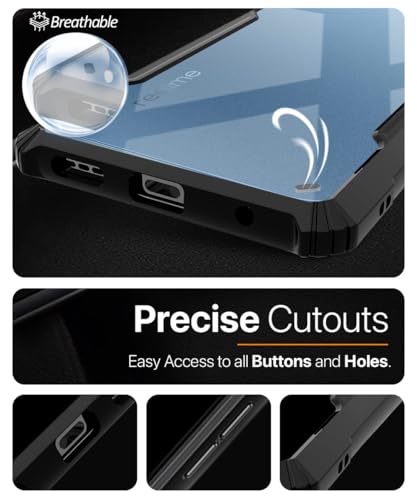 Image of WOW IMAGINE Shock Proof Clear Back Case Mobile Cover for Realme 15T 5G | Realme Narzo 90 5G (Hard | Hybrid PC + TPU | Full Armour Device & Camera Protection | Black)