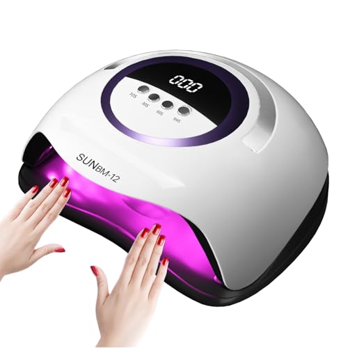 UV LED Nail Lamp with 72 Beads, 300W Nail Curing...