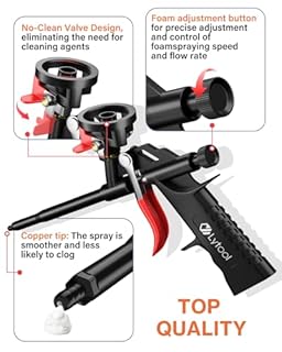 2pcs Foam Gun, Lytool PU Expanding Foam Gun Professional Foam Dispensing Guns, Needn't Cleaner Foam Gun Suitable for Caulking, Filling, Sealing