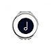 White Music Mim Notes Black Hand Compact Mirror Round Portable Pocket Glass