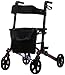 Price comparison product image Aidapt Deluxe Purple Folding Light Weight 4 Wheeled Rollator Mobility Aid with Seat, Carry Bag, Lockable Brakes and Puncture Proof TYRES for Indoor and Outdoor use