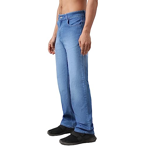 Image of KOTTY Men's Relaxed Fit Straight-Leg Jeans|Comfortable & Durable Denim Jeans