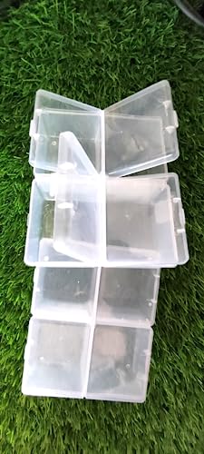 Image of Teraiya's 4 in 1 (with 4 Lid) Plastic Boxes for Storage of Multipurpose Things (Large - 15.5 cm l* 12.5cm b * h 4.5 cm) (1pc)