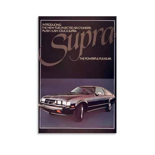 KSYWVCSO JDM - Póster de coche Supra, lienzo estético, arte de pared, decoración moderna del hogar para dormitorio, sala de estar, 50 x 75 cm, estilo sin marco