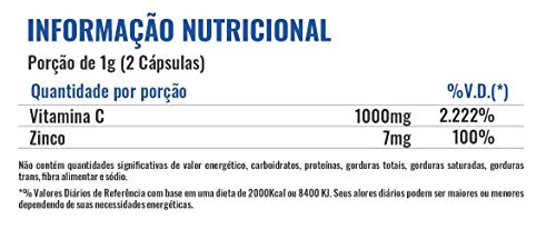 Kit 6x Vitamina C 1000mg + Zinco 7mg + Brinde