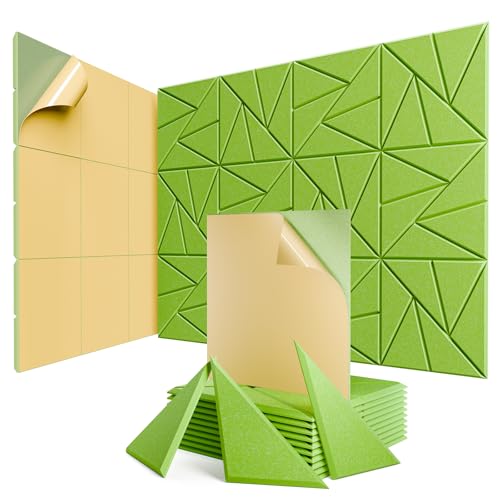 Image of 12 Pack Self-Adhesive Acoustic Panels, Sound Proof Foam Panels for Walls